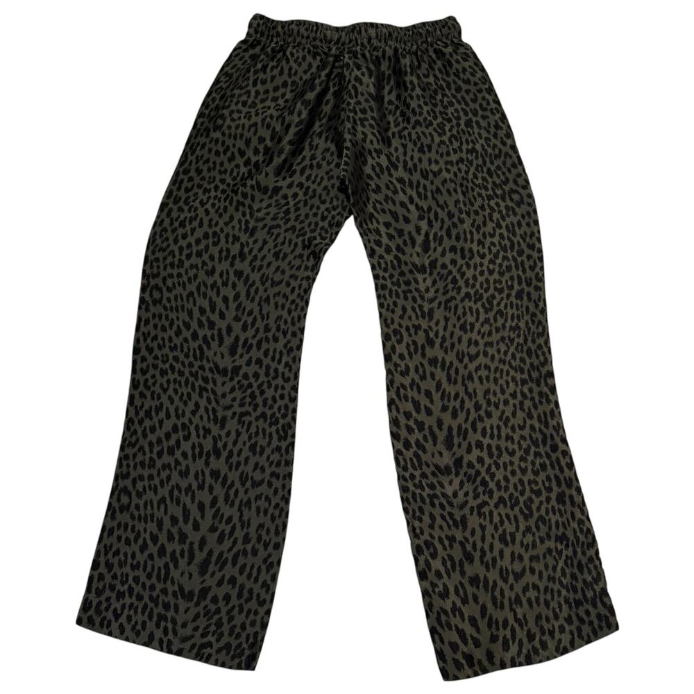 Zadig & Voltaire Pomy Jac Leo Track Pants Leopard Print Jacquard Green Black 34 - Picture 8 of 9